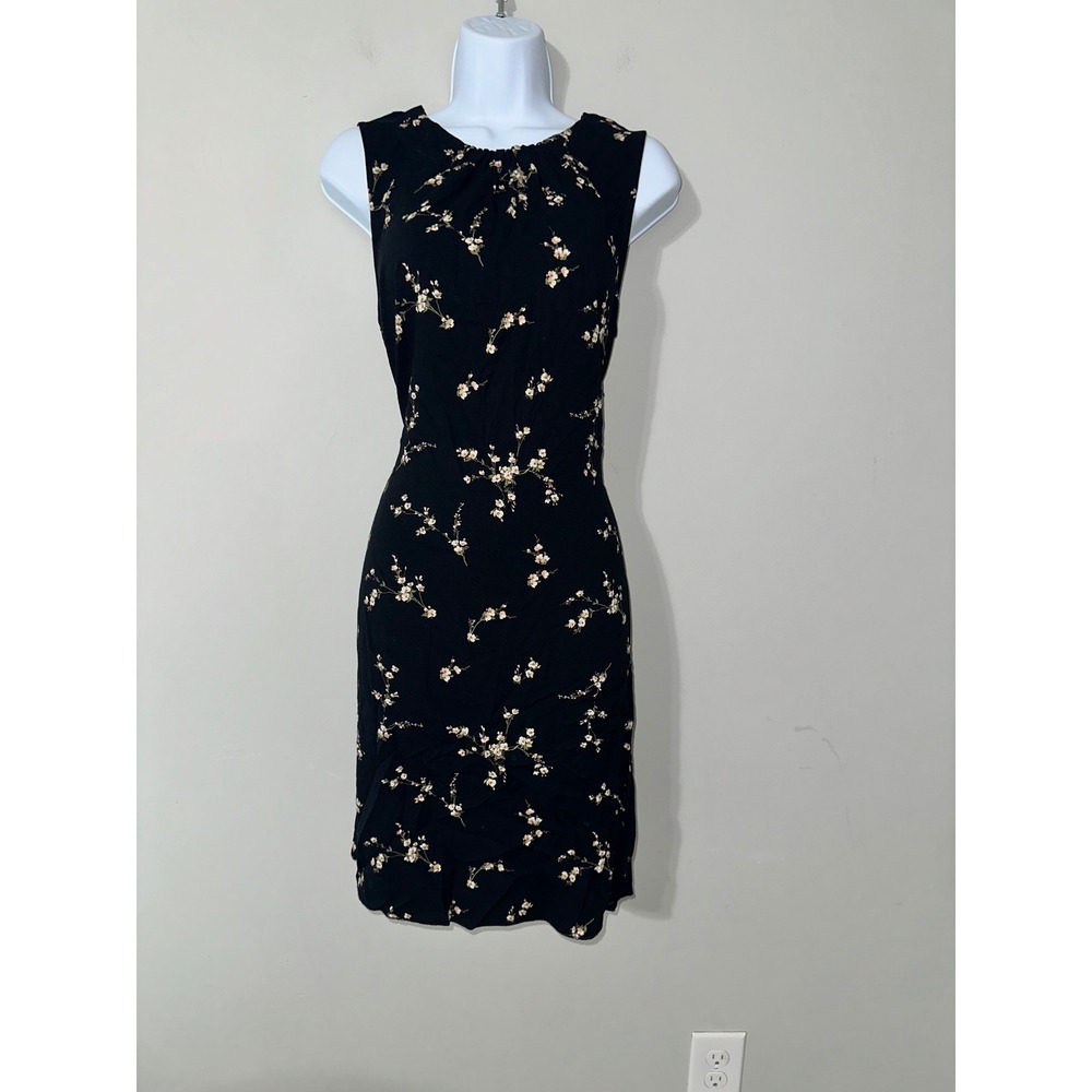 Bellerose Black Floral Viscose‎ Dress Sleeveless Size 1 (2/4)
